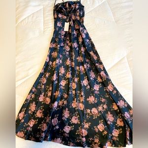 NWOT Astr the Label Gaia dress: navy/purple floral